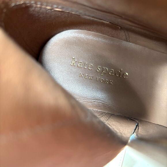 Kate Spade Merritt Lug Sole Cream Biege Leather Combat Boots US Size 7.5 7.5B - Picture 10 of 13